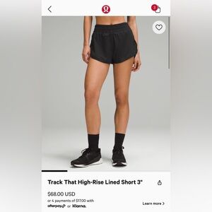 lululemon track that 3” shorts